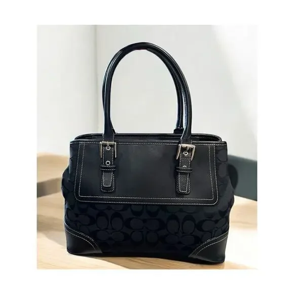 Y2K Coach F11220 Hamptons Signature Satchel Bag
